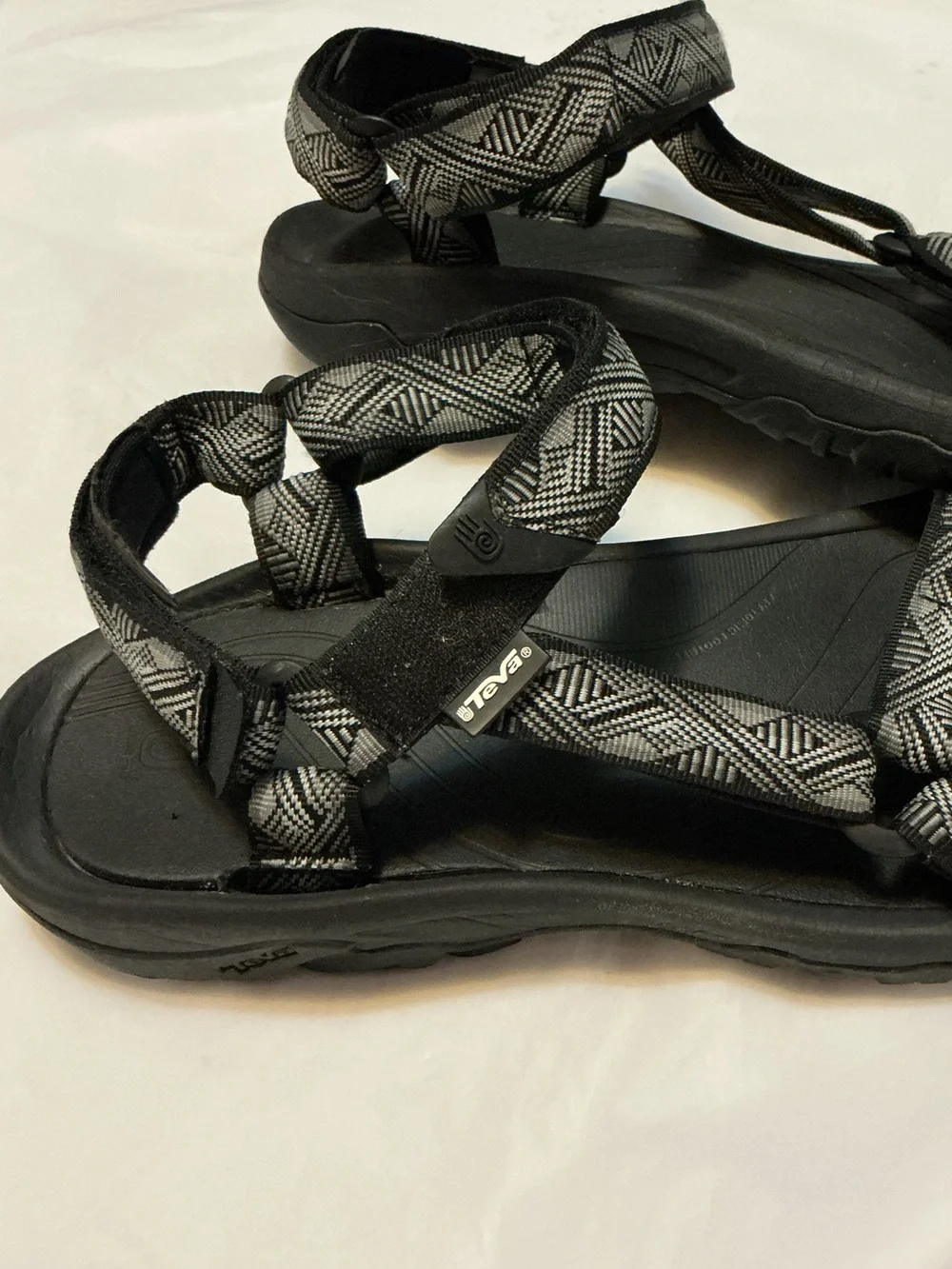 Teva men’s sandals size 14 black gray